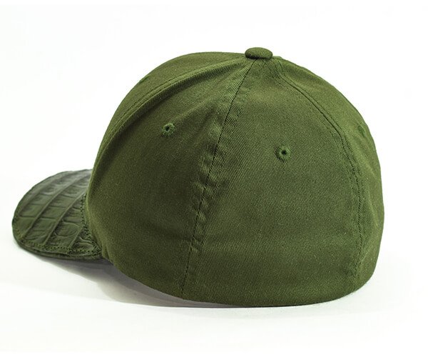 Dark Green Luxury Hats with Crocodile Skin| Ferrieri